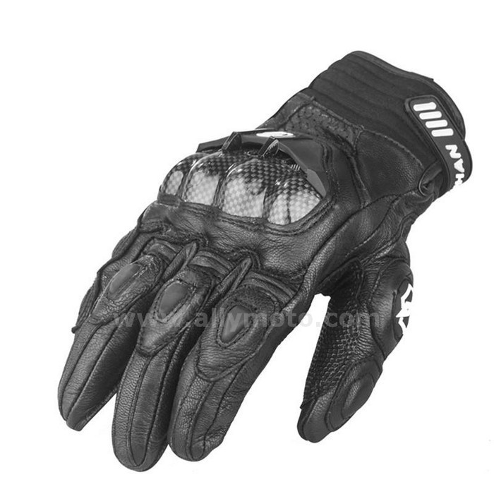 130 Motocycle Carbon Fiber Tortoise Shell Outdoor Sports Full Finger Gloves Genuine Goat Skin@2